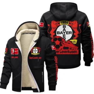 Bayer Leverkusen Bundesliga Lamb Flecee Coat SPO116015, Gift For Fan Bayer Leverkusen - Black