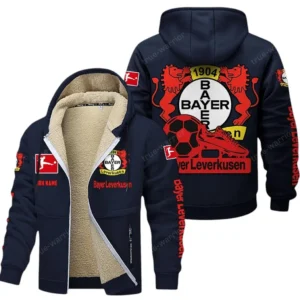 Bayer Leverkusen Bundesliga Lamb Flecee Coat SPO116015, Gift For Fan Bayer Leverkusen - Navy
