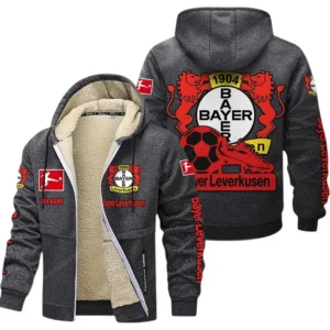 Bayer Leverkusen Bundesliga Lamb Flecee Coat SPO116015, Gift For Fan Bayer Leverkusen - Dark Gray