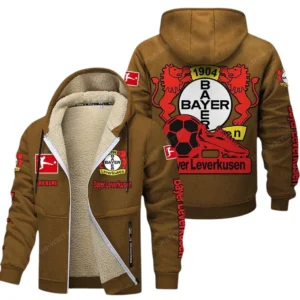 Bayer Leverkusen Bundesliga Lamb Flecee Coat SPO116015, Gift For Fan Bayer Leverkusen - Brown