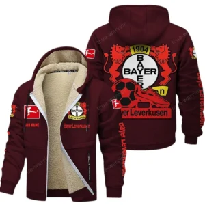 Bayer Leverkusen Bundesliga Lamb Flecee Coat SPO116015, Gift For Fan Bayer Leverkusen - Burgundy