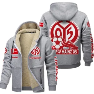FSV Mainz 05 Bundesliga Lamb Flecee Coat SPO116016, Gift For Fan FSV Mainz 05 - Light Gray