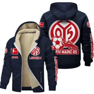 FSV Mainz 05 Bundesliga Lamb Flecee Coat SPO116016, Gift For Fan FSV Mainz 05 - Navy