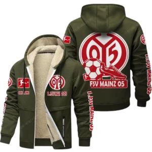 FSV Mainz 05 Bundesliga Lamb Flecee Coat SPO116016, Gift For Fan FSV Mainz 05 - Army Green