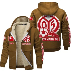 FSV Mainz 05 Bundesliga Lamb Flecee Coat SPO116016, Gift For Fan FSV Mainz 05 - Brown