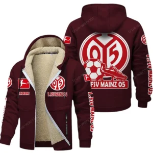 FSV Mainz 05 Bundesliga Lamb Flecee Coat SPO116016, Gift For Fan FSV Mainz 05 - Burgundy