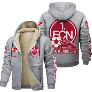 FC Nurnberg Bundesliga Lamb Flecee Coat SPO116018, Gift For Fan FC Nurnberg - Light Gray