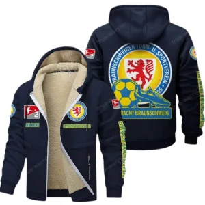 Eintracht Braunschweig Bundesliga Lamb Flecee Coat SPO116019, Gift For Fan Eintracht Braunschweig - Navy