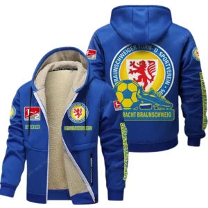 Eintracht Braunschweig Bundesliga Lamb Flecee Coat SPO116019, Gift For Fan Eintracht Braunschweig - Blue