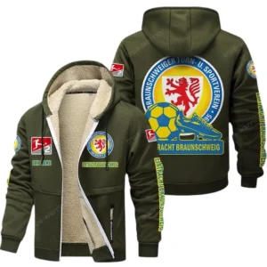Eintracht Braunschweig Bundesliga Lamb Flecee Coat SPO116019, Gift For Fan Eintracht Braunschweig - Army Green