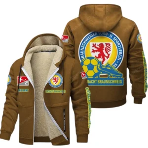 Eintracht Braunschweig Bundesliga Lamb Flecee Coat SPO116019, Gift For Fan Eintracht Braunschweig - Brown