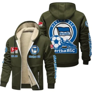 Hertha BSC Bundesliga Lamb Flecee Coat SPO116020, Gift For Fan Hertha BSC - Army Green