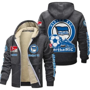 Hertha BSC Bundesliga Lamb Flecee Coat SPO116020, Gift For Fan Hertha BSC - Dark Gray