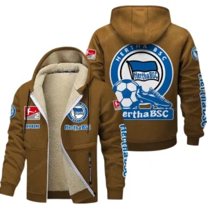 Hertha BSC Bundesliga Lamb Flecee Coat SPO116020, Gift For Fan Hertha BSC - Brown