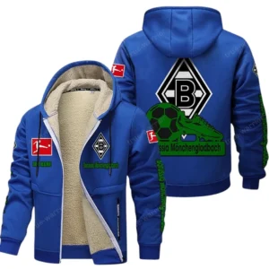 Borussia Monchengladbach Bundesliga Lamb Flecee Coat SPO116021, Gift For Fan Borussia Monchengladbach - Blue