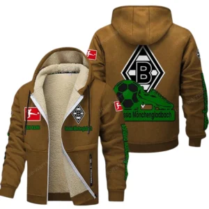 Borussia Monchengladbach Bundesliga Lamb Flecee Coat SPO116021, Gift For Fan Borussia Monchengladbach - Brown