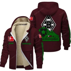 Borussia Monchengladbach Bundesliga Lamb Flecee Coat SPO116021, Gift For Fan Borussia Monchengladbach - Burgundy