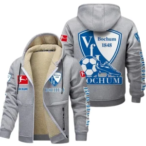 VfL Bochum Bundesliga Lamb Flecee Coat SPO116022, Gift For Fan VfL Bochum - Light Gray