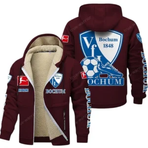 VfL Bochum Bundesliga Lamb Flecee Coat SPO116022, Gift For Fan VfL Bochum - Burgundy