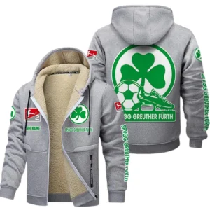 SpVgg Greuther Furth Bundesliga Lamb Flecee Coat SPO116023, Gift For Fan SpVgg Greuther Furth - Light Gray