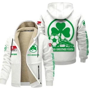 SpVgg Greuther Furth Bundesliga Lamb Flecee Coat SPO116023, Gift For Fan SpVgg Greuther Furth - White