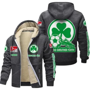 SpVgg Greuther Furth Bundesliga Lamb Flecee Coat SPO116023, Gift For Fan SpVgg Greuther Furth - Dark Gray