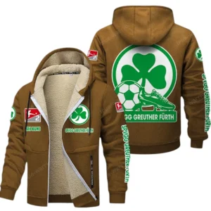 SpVgg Greuther Furth Bundesliga Lamb Flecee Coat SPO116023, Gift For Fan SpVgg Greuther Furth - Brown