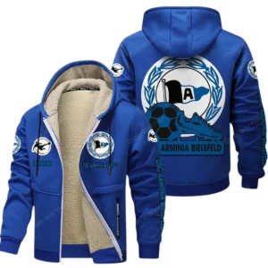 Arminia Bielefeld Bundesliga Lamb Flecee Coat SPO116025, Gift For Fan Arminia Bielefeld - Blue