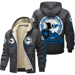 Arminia Bielefeld Bundesliga Lamb Flecee Coat SPO116025, Gift For Fan Arminia Bielefeld - Dark Gray