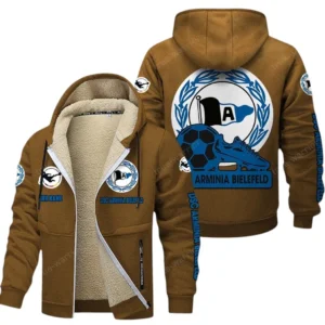 Arminia Bielefeld Bundesliga Lamb Flecee Coat SPO116025, Gift For Fan Arminia Bielefeld - Brown