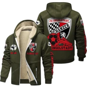 FC Ingolstadt 04 II Bundesliga Lamb Flecee Coat SPO116026, Gift For Fan FC Ingolstadt 04 II - Army Green