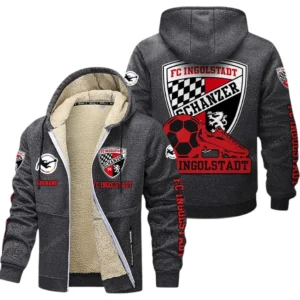FC Ingolstadt 04 II Bundesliga Lamb Flecee Coat SPO116026, Gift For Fan FC Ingolstadt 04 II - Dark Gray