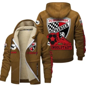 FC Ingolstadt 04 II Bundesliga Lamb Flecee Coat SPO116026, Gift For Fan FC Ingolstadt 04 II - Brown
