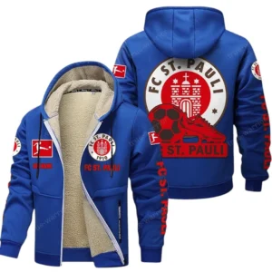 St. Pauli Bundesliga Lamb Flecee Coat SPO116027, Gift For Fan St. Pauli - Blue