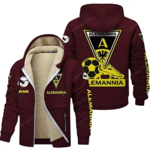 Alemannia Aachen Bundesliga Lamb Flecee Coat SPO116028, Gift For Fan Alemannia Aachen - Burgundy