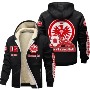 Eintracht Frankfurt Bundesliga Lamb Flecee Coat SPO116029, Gift For Fan Eintracht Frankfurt - Black