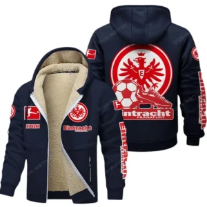 Eintracht Frankfurt Bundesliga Lamb Flecee Coat SPO116029, Gift For Fan Eintracht Frankfurt - Navy