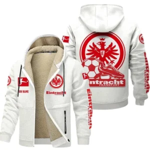 Eintracht Frankfurt Bundesliga Lamb Flecee Coat SPO116029, Gift For Fan Eintracht Frankfurt - White