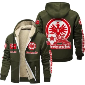 Eintracht Frankfurt Bundesliga Lamb Flecee Coat SPO116029, Gift For Fan Eintracht Frankfurt - Army Green