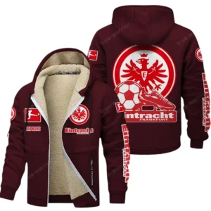 Eintracht Frankfurt Bundesliga Lamb Flecee Coat SPO116029, Gift For Fan Eintracht Frankfurt - Burgundy