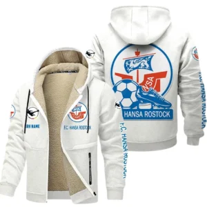 Hansa Rostock Bundesliga Lamb Flecee Coat SPO116030, Gift For Fan Hansa Rostock - White