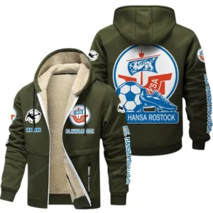 Hansa Rostock Bundesliga Lamb Flecee Coat SPO116030, Gift For Fan Hansa Rostock - Army Green