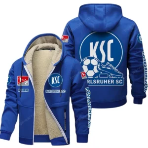 Karlsruher SC Bundesliga Lamb Flecee Coat SPO116031, Gift For Fan Karlsruher SC - Blue