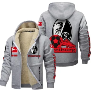 SC Freiburg Bundesliga Lamb Flecee Coat SPO116032, Gift For Fan SC Freiburg - Light Gray