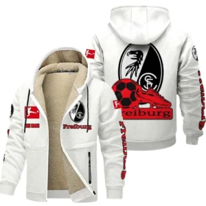 SC Freiburg Bundesliga Lamb Flecee Coat SPO116032, Gift For Fan SC Freiburg - White