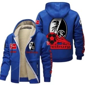 SC Freiburg Bundesliga Lamb Flecee Coat SPO116032, Gift For Fan SC Freiburg - Blue