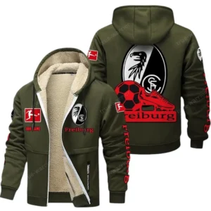 SC Freiburg Bundesliga Lamb Flecee Coat SPO116032, Gift For Fan SC Freiburg - Army Green