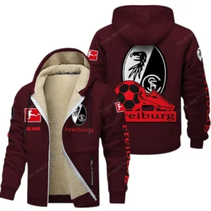 SC Freiburg Bundesliga Lamb Flecee Coat SPO116032, Gift For Fan SC Freiburg - Burgundy