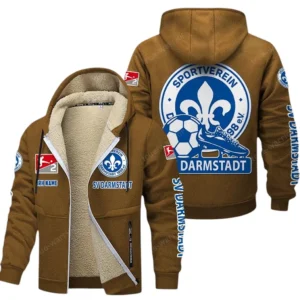 SV Darmstadt 98 Bundesliga Lamb Flecee Coat SPO116033, Gift For Fan SV Darmstadt 98 - Brown