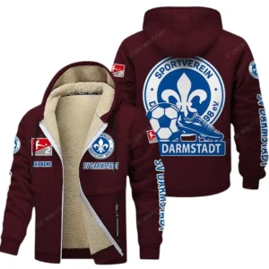 SV Darmstadt 98 Bundesliga Lamb Flecee Coat SPO116033, Gift For Fan SV Darmstadt 98 - Burgundy
